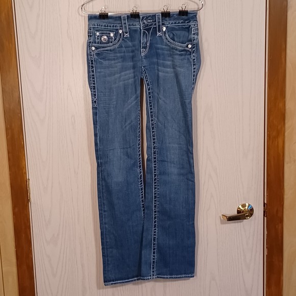 Rock Revival Celine Jeans, Size 29, Boot Cut, 32W x 32L, Low-Rise, Bedazzled - Picture 1 of 8